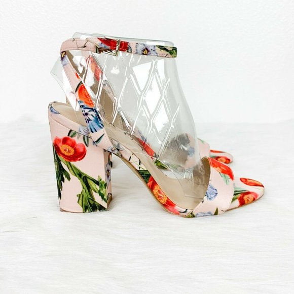 Aldo Shoes - Aldo 6.5 Cream Craywia Pastel Floral Print Heel